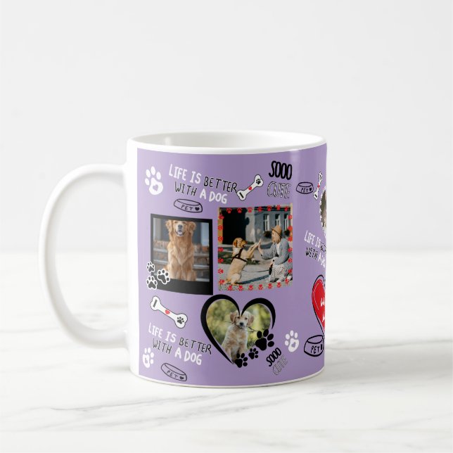 Benutzerdefinierte Tasse des Hundes, Personalisier (Links)