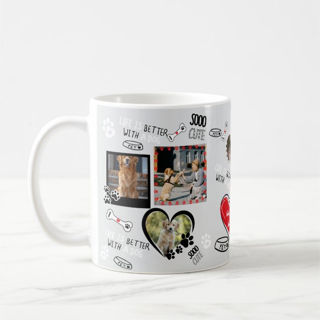 Benutzerdefinierte Tasse des Hundes, Personalisier (Links)