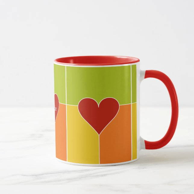 Benutzerdefinierte Tasse für das Herzmuster (Rechts)