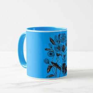 Benutzerdefinierte Tasse mit Mohnfarben Blume Male