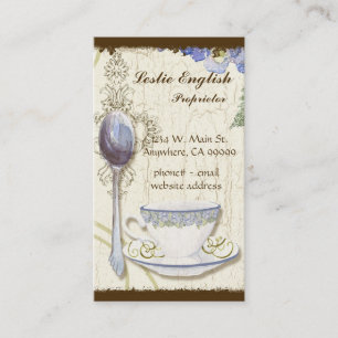 Benutzerdefinierte Teecafé elegante Visitenkarten Visitenkarte