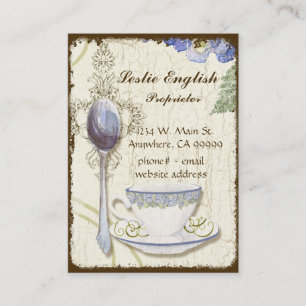 Benutzerdefinierte Teecafé elegante Visitenkarten Visitenkarte