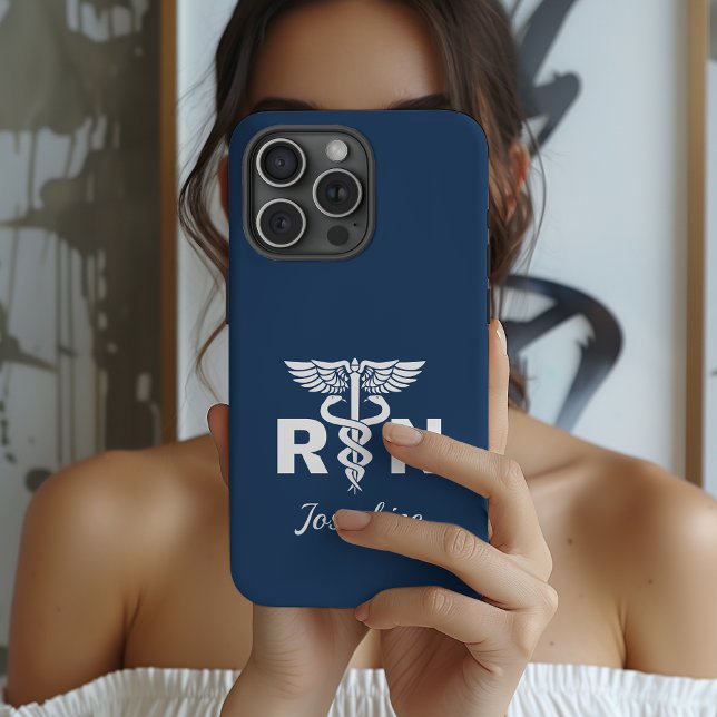 Benutzerdefinierte Telefonhülle als Geschenk für A iPhone Hülle (rn graduation personalized gift, nurse thank you phone case, healthcare professional gift case,)