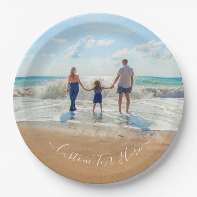 Benutzerdefinierte Teller für Foto und Textdokumen (Vorderseite)