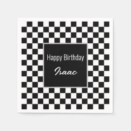 Benutzerdefinierte Teller für schwarz kariertes Pa Serviette