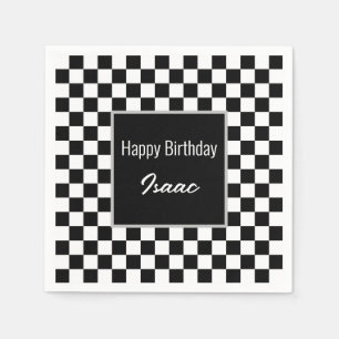 Benutzerdefinierte Teller für schwarz kariertes Pa Serviette