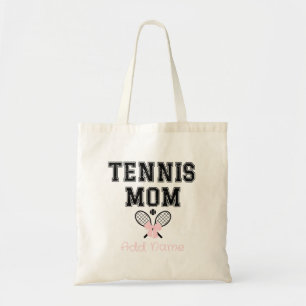 Benutzerdefinierte Tennis-Mama mit rosa Schleife u Tragetasche