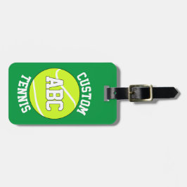 Benutzerdefinierte Tennis Team Name & Player Initi Gepäckanhänger