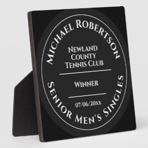 Benutzerdefinierte Tennisclub-Turnierplatzierungst Fotoplatte