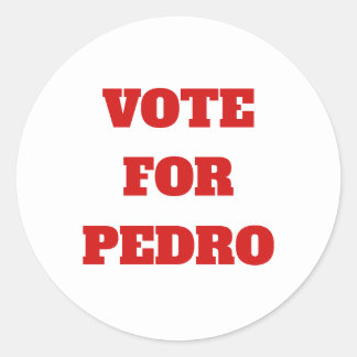 Benutzerdefinierte Text-/Farbabstimmung für Pedro Runder Aufkleber