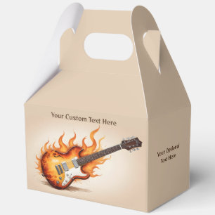 Benutzerdefinierte Text-Flaming-Gitarre Geschenkschachtel
