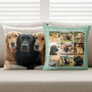 Benutzerdefinierte Text-Foto-Collage Haustier Hund Kissen