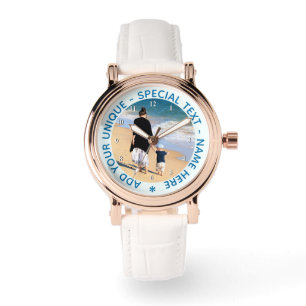 Benutzerdefinierte Text-Foto-Uhr-Geschenk Ihre Lie Armbanduhr