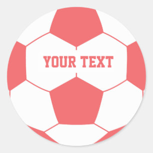 Benutzerdefinierte Text-Fußball Runder Aufkleber