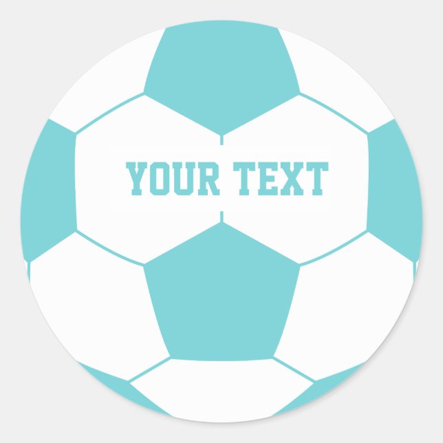 Benutzerdefinierte Text-Fußball Runder Aufkleber (Vorderseite)