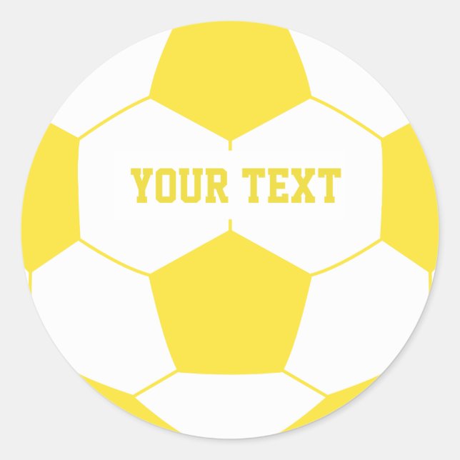 Benutzerdefinierte Text-Fußball Runder Aufkleber (Vorderseite)