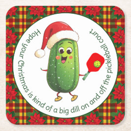 Benutzerdefinierte Text-Kundgebung von Santa Pickl Rechteckiger Pappuntersetzer