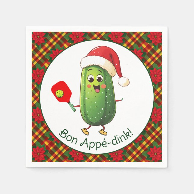 Benutzerdefinierte Text-Kundgebung von Santa Pickl Serviette (Vorderseite)