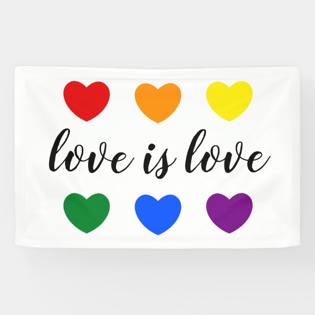Benutzerdefinierte Text-Liebe ist Liebe LGBT-Rainb Banner (Horizontal)