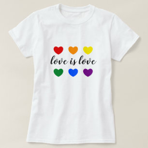 Benutzerdefinierte Text-Liebe ist Liebe LGBT-Rainb T-Shirt
