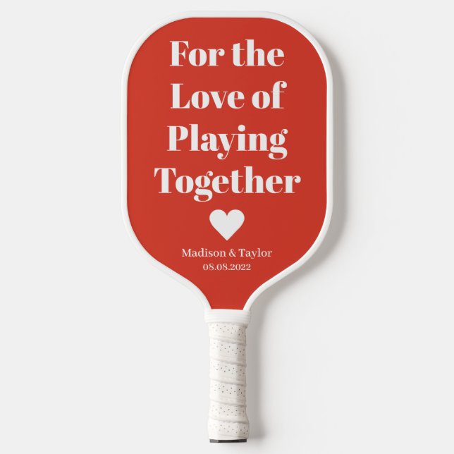 Benutzerdefinierte Text-LIEBE Pickleball Schläger (Vorderseite)
