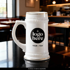 Benutzerdefinierte Text-Logo-Bierstein-Tasse mit M Bierglas