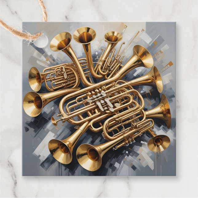 Benutzerdefinierte Text-Musikinstrumente Geschenkanhänger (Vorderseite)