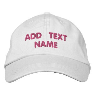 Benutzerdefinierte Text Name Stickerei Baseballmüt Bestickte Baseballkappe