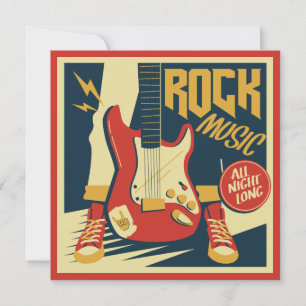 Benutzerdefinierte Text Rock Music-Einladungen