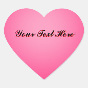Benutzerdefinierte Text-Rosa-Heart-Aufkleber Herz-Aufkleber