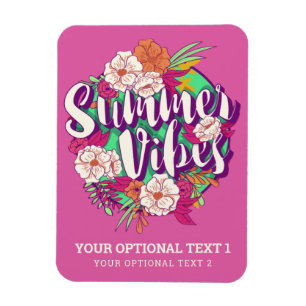 Benutzerdefinierte Text-Summer-Vibes Magnet