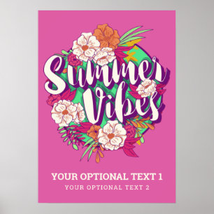 Benutzerdefinierte Text-Summer-Vibes Poster