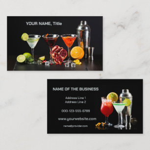 Benutzerdefinierte Textcocktails Visitenkarte