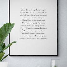 Benutzerdefinierte Texte Print, Song Texte Art