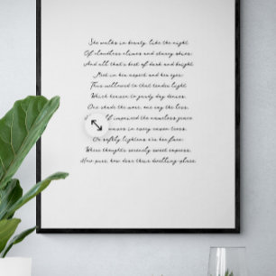 Benutzerdefinierte Texte Print, Song Texte Art Poster