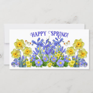 Benutzerdefinierte Textfrühlingsblumen und Schmett