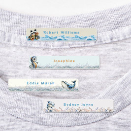 Benutzerdefinierte Textil-Etiketten für Kids Sea L Etiketten