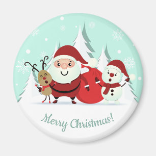 benutzerdefinierte Textmagnet für Santa, Reindeer  Magnet