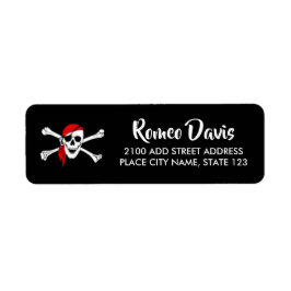 Benutzerdefinierte Textpiren Kreuzknochen schwarz