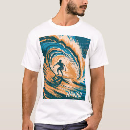 Benutzerdefinierte Textsurfer Surfwellen Minimale T-Shirt