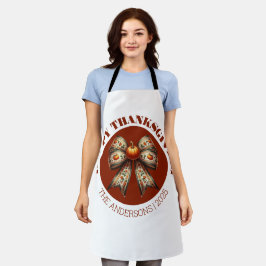 Benutzerdefinierte Thanksgiving weiße und braune e Schürze