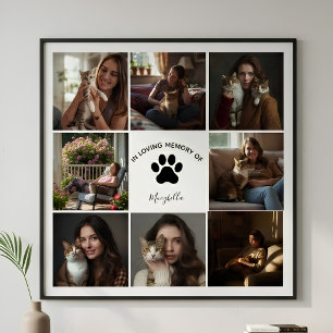 Benutzerdefinierte Tier-Collage In Loving Memory K Poster