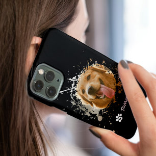Benutzerdefinierte Tier-Foto- und Namens-Handyhüll iPhone 14 Hülle
