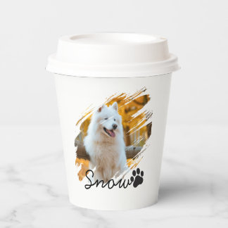Benutzerdefinierte Tier-Foto- und Namens-Tasse im Pappbecher