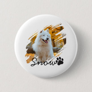 Benutzerdefinierte Tier-Foto- und Namens-Tasse mit Button