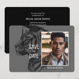Benutzerdefinierte Tiger-Abschlusszertifikat-Ankün Save The Date