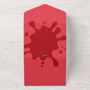 Benutzerdefinierte Tomatenrot Splash Versiegle und All In One Einladung