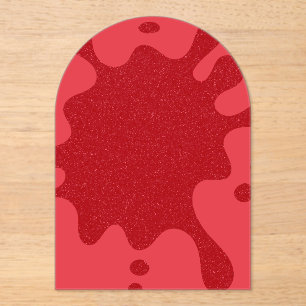 Benutzerdefinierte Tomatenrote Acryl-Einladung mit Acryleinladungen