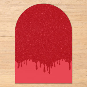 Benutzerdefinierte Tomatenrote Drip-Acryleinladung Acryleinladungen