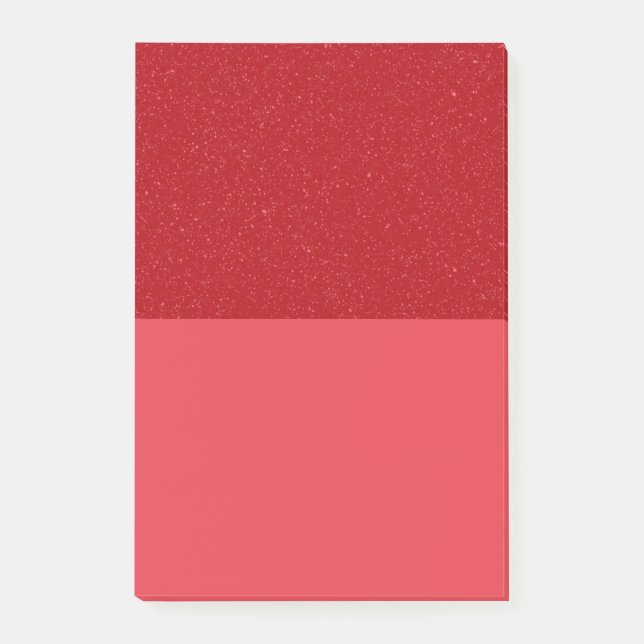 Benutzerdefinierte Tomatenrote Glitter-Block-Post- Post-it Klebezettel (Vorderseite)